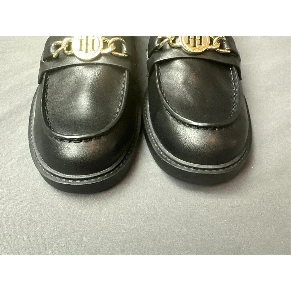 Tommy Hilfiger Black Loafer Women's Slip On Size 6 And 8 New - Picture 5 of 16